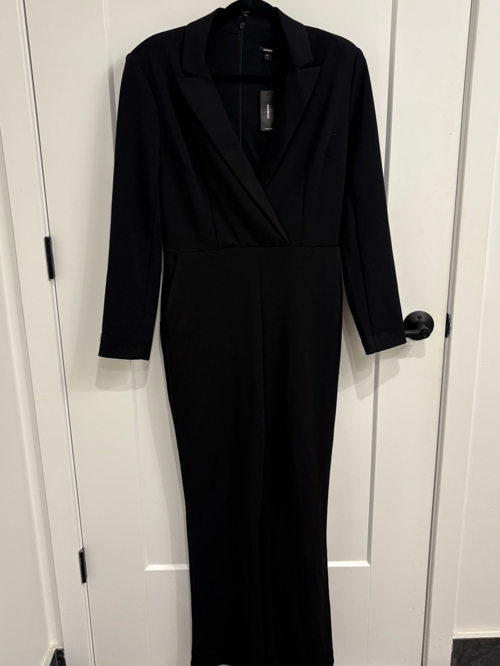 Express Black Long Sleeve Jumpsuit